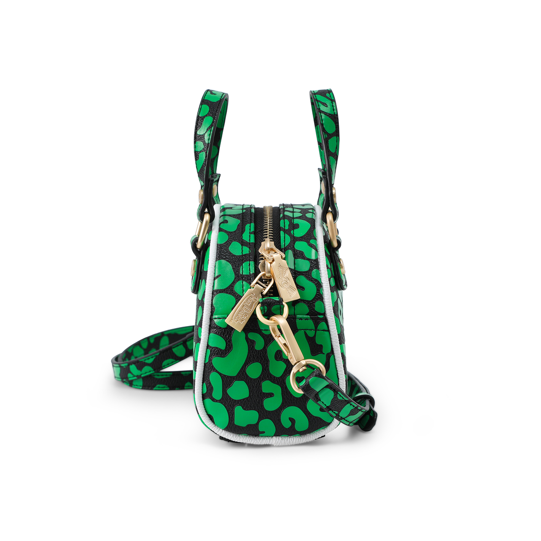 Mini Bowling Bag - Lime Green Cheetah