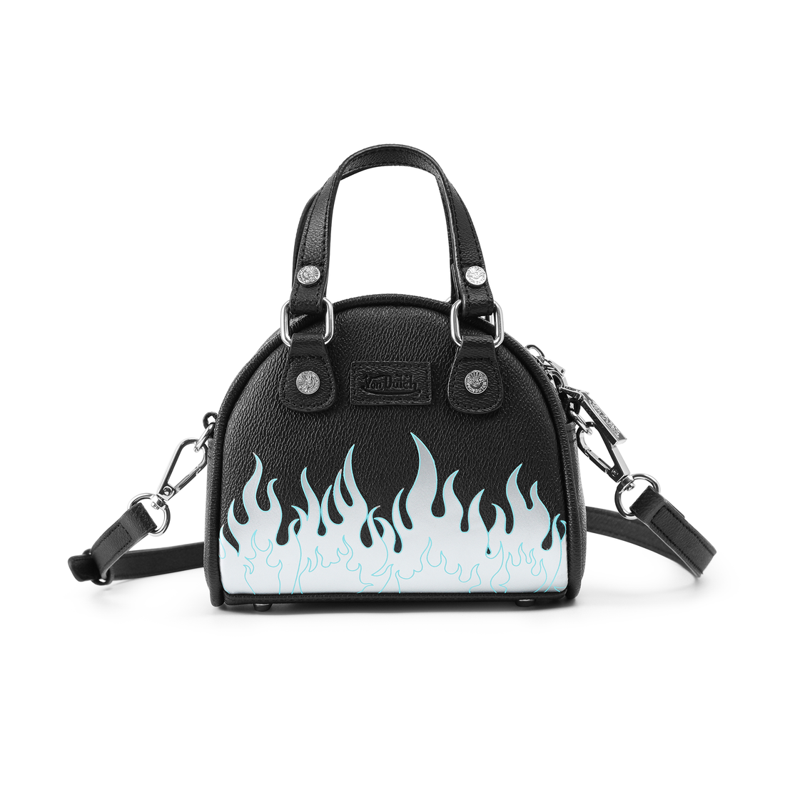 Mini Bowling Bag - White Flames
