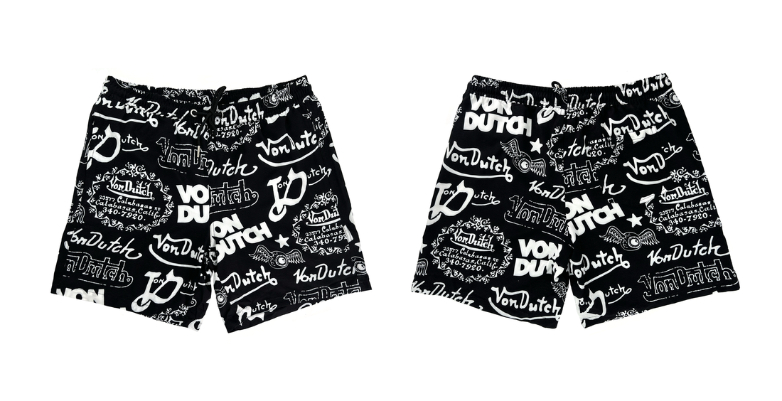 Men's Swim Shorts - Black All Over Print — image 3