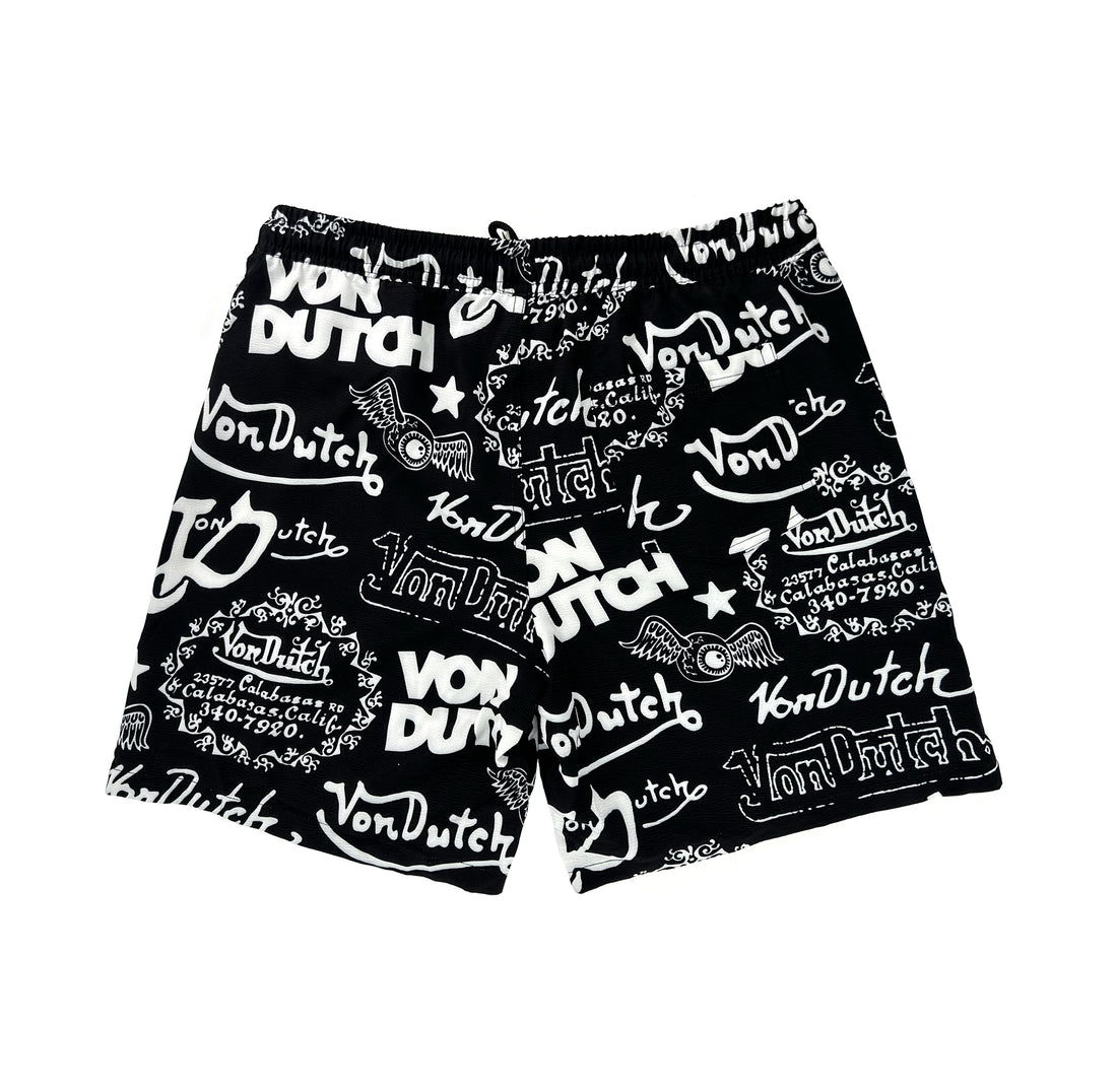 Men's Swim Shorts - Black All Over Print — image 2