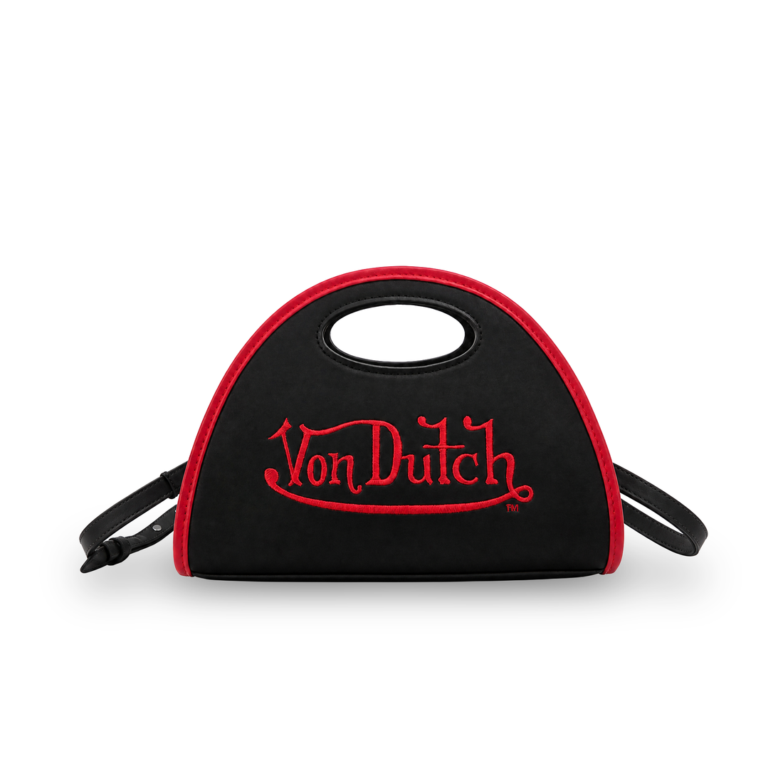 Black and Red- Crescent Clutch Bag — image 1