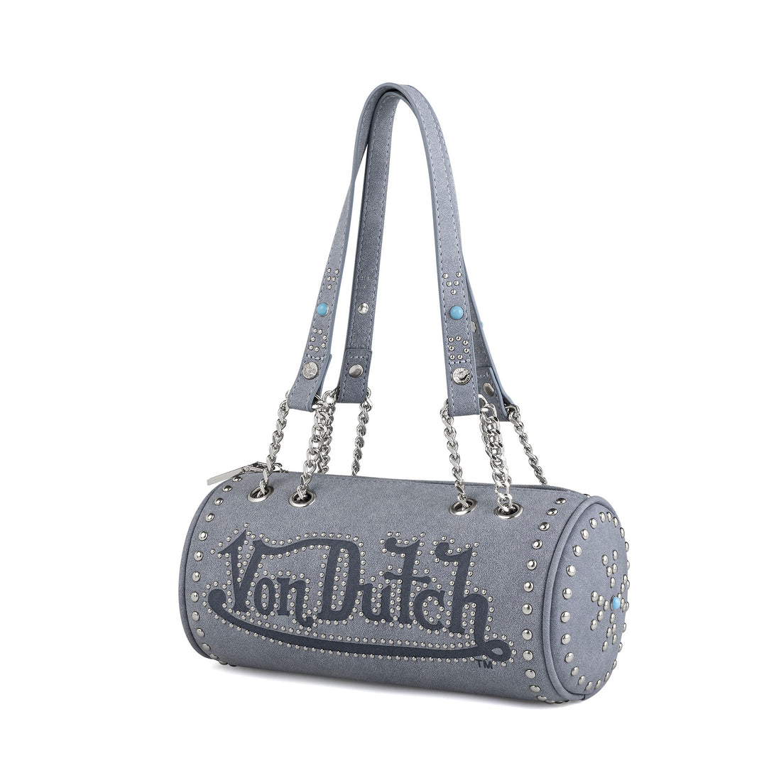 Barrel Bag - Blue Studded Long Barrel — image 2