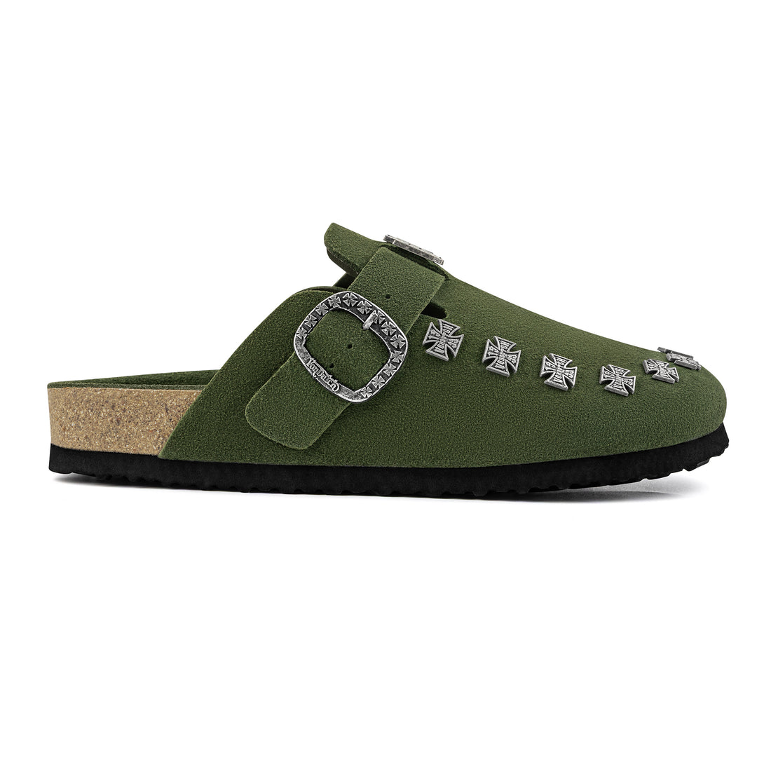 Men's Studded Chopper Clog - Army Green (SIZE UP RECOMMENDED) — image 3