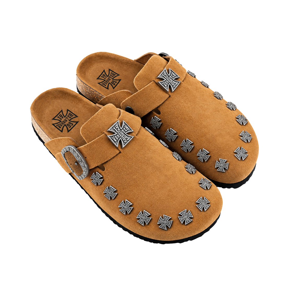 Women's Studded Chopper Clog - Chestnut (SIZE UP RECOMMENDED) — image 1