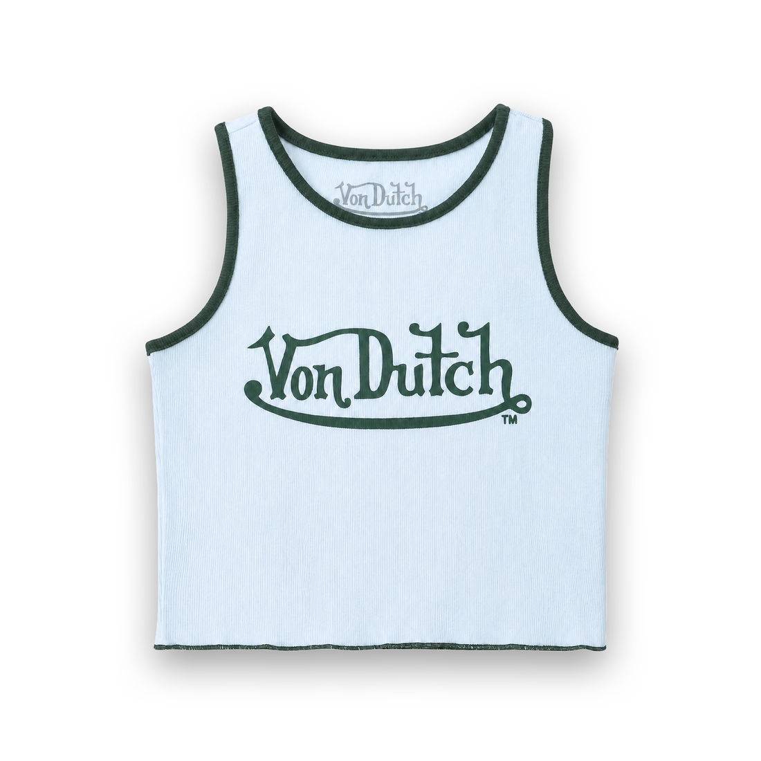 Women's Ribbed Crop Tanks - Blueberry — image 1
