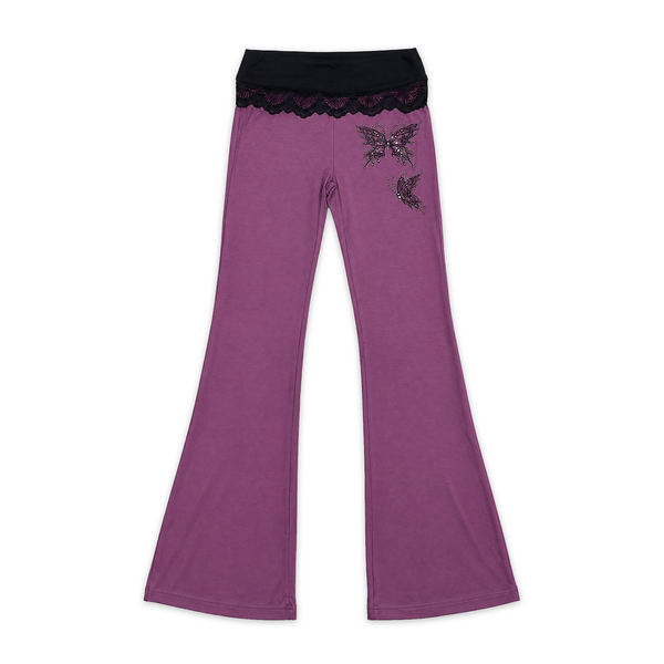 PURPLE LUNA LACE YOGA PANTS