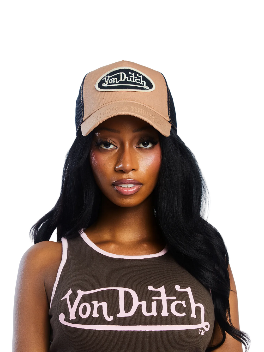 Brown, Off-White & Black Trucker Hat