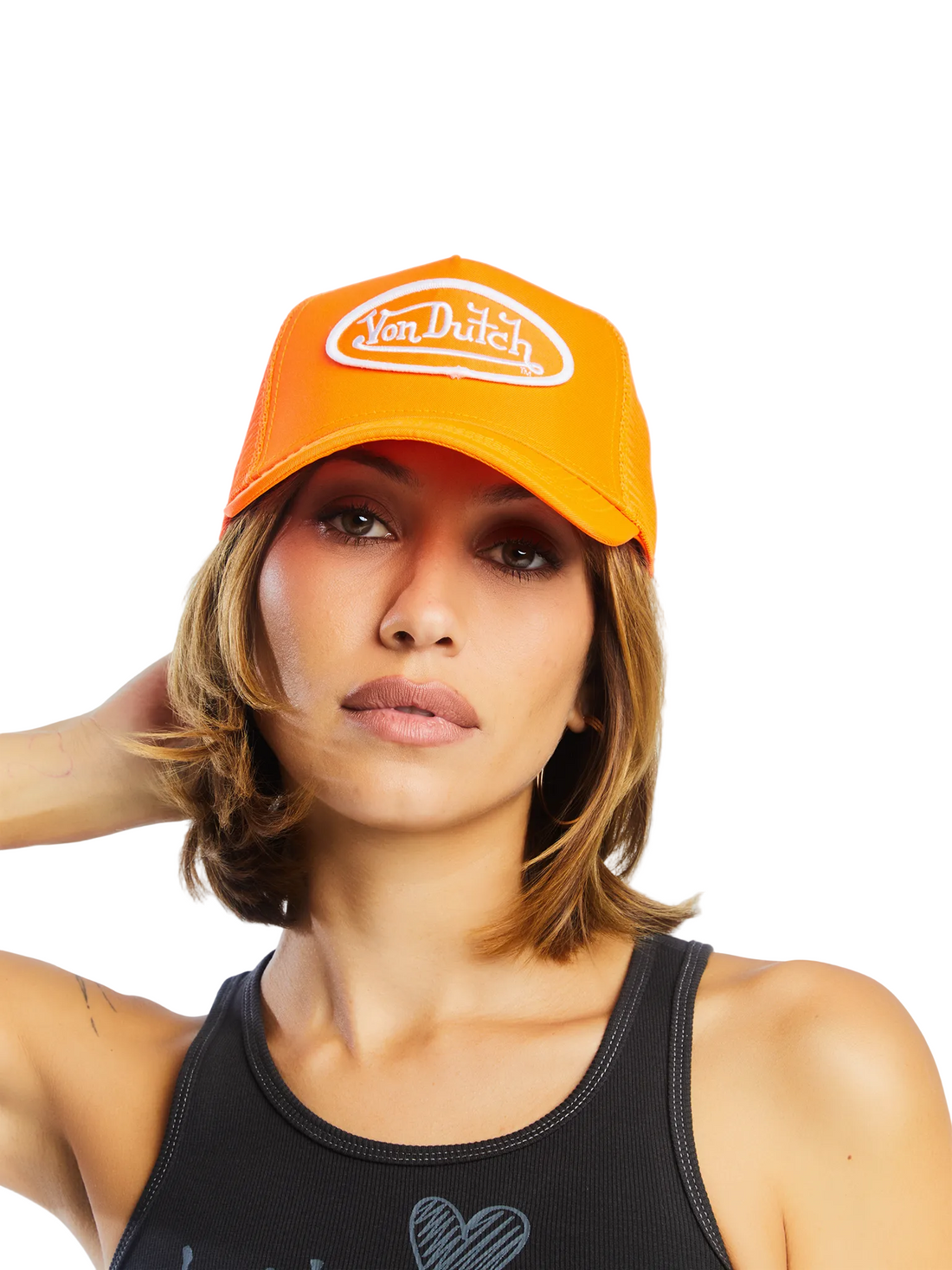 Von Dutch Neon Orange Trucker Hat