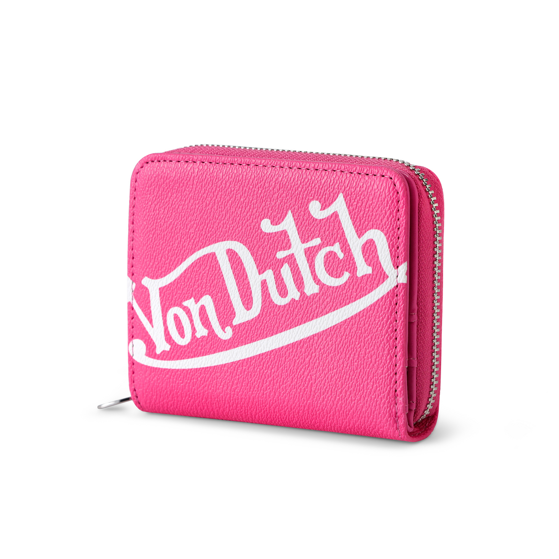 Classic Signature Zip-up Wallet - Hot Pink