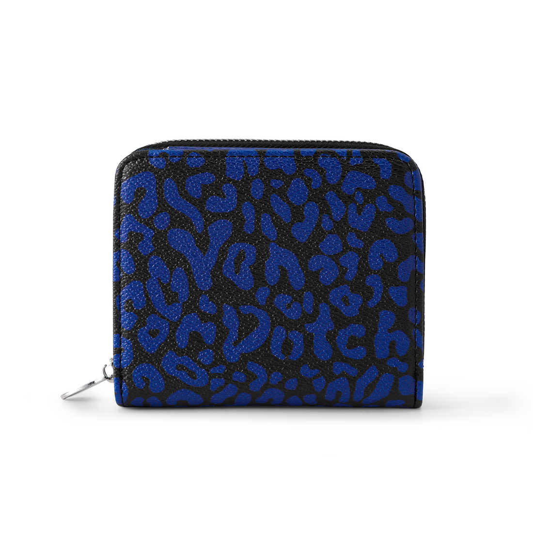 Cheetah Print Zip-up Wallet - Blue — image 6
