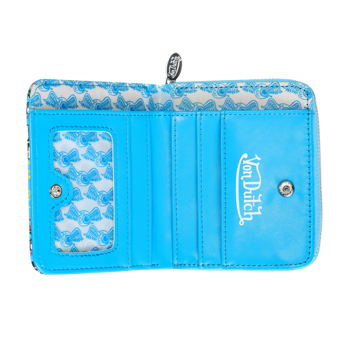 Jax Print Zip-up Wallet - Blue