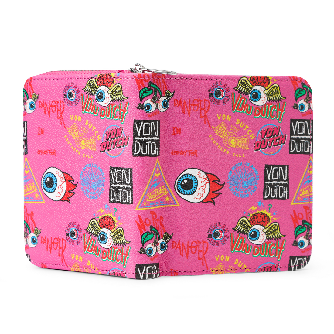 Jax Print Zip-up Wallet - Hot Pink