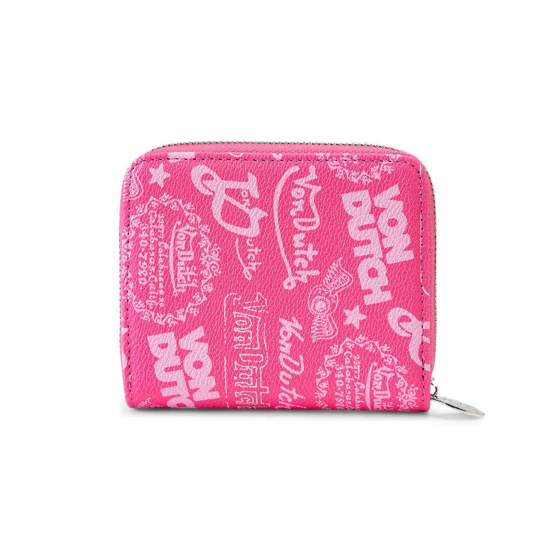 Logo Stamps Zip-Up Wallet - Pink