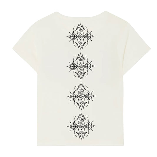 Von Dutch White & Black Mini Distressed Chopper Baby Tee