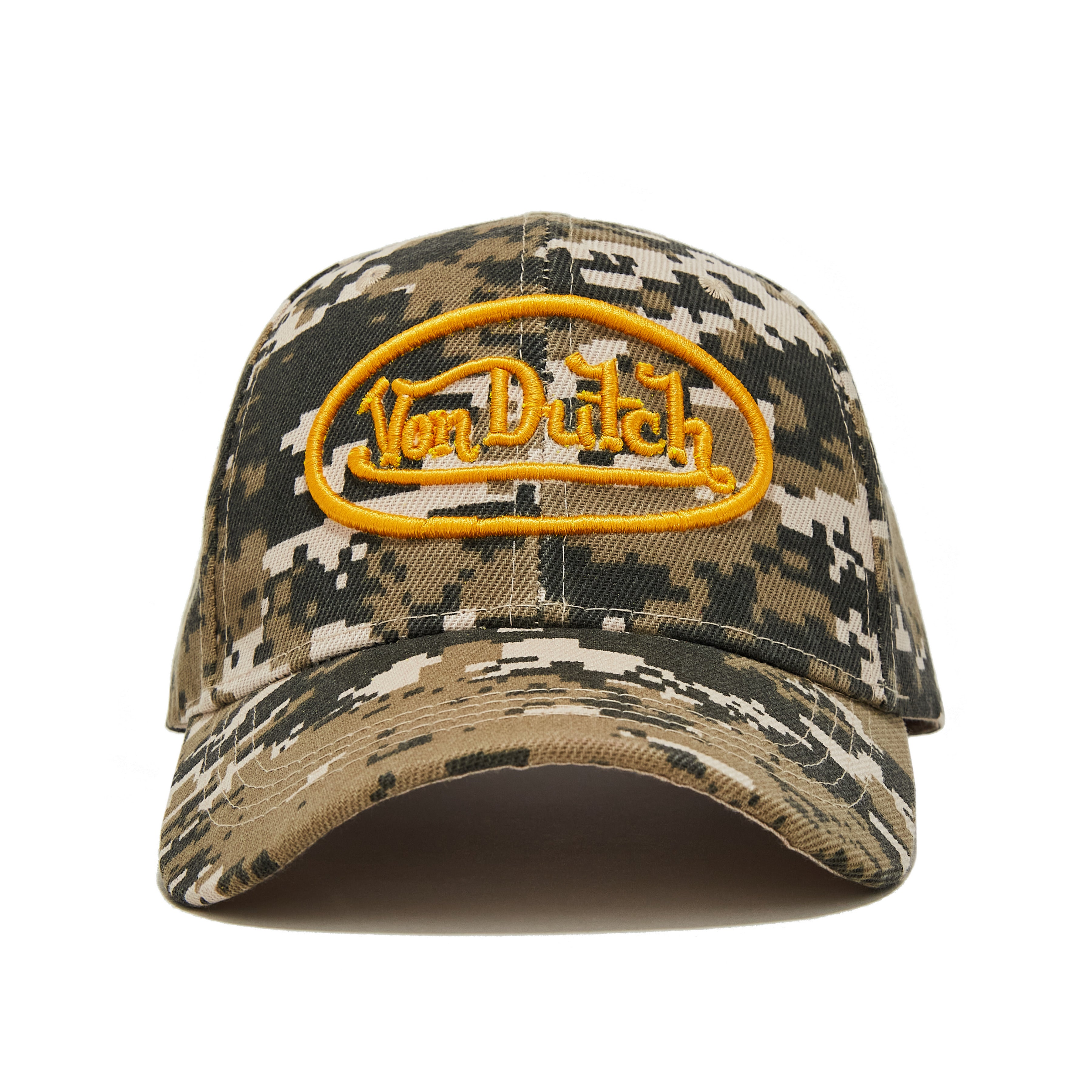 Von Dutch Yellow Camo Trucker Strapback - Main Image