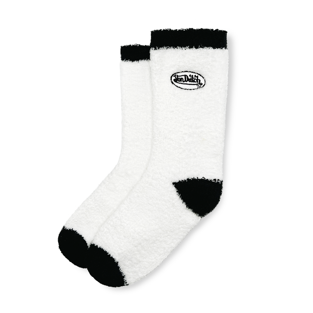 White & Black Fluffy Socks — image 1