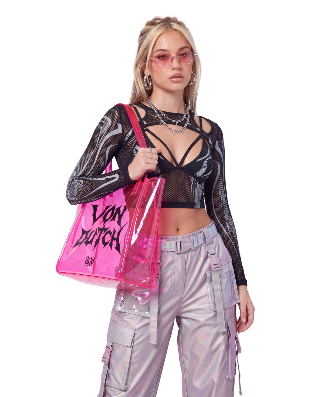 NEON PINK MARKET TOTE - VD x HARDFEST — image 2