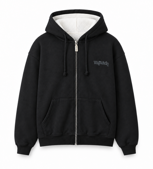 BLACK - THERMAL ZIP UP