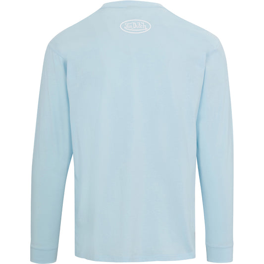 Von Dutch Originals Logo Light Blue LS Tee