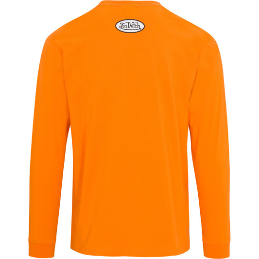 Von Dutch Originals Logo Orange LS Tee