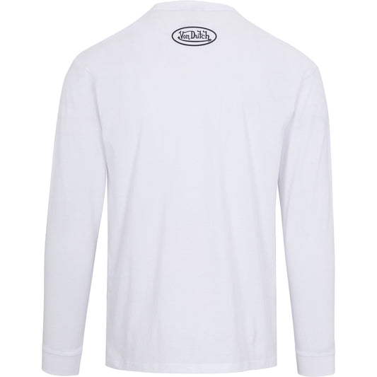 Von Dutch Originals Logo White LS Tee