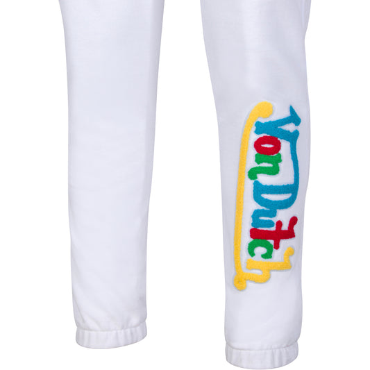 White Multi Color Jogger