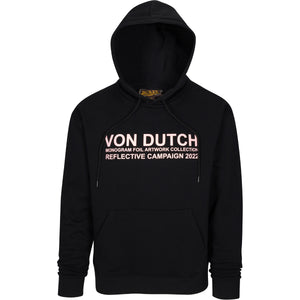 Reflective Collection Hoodie  - Rose Gold on Black