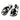 Black & White Cow Print Pony Hair Men's Slides