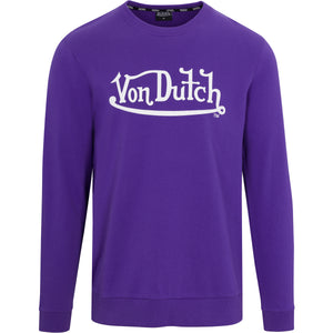 Von Dutch Originals Logo Purple Crew Neck Sweater