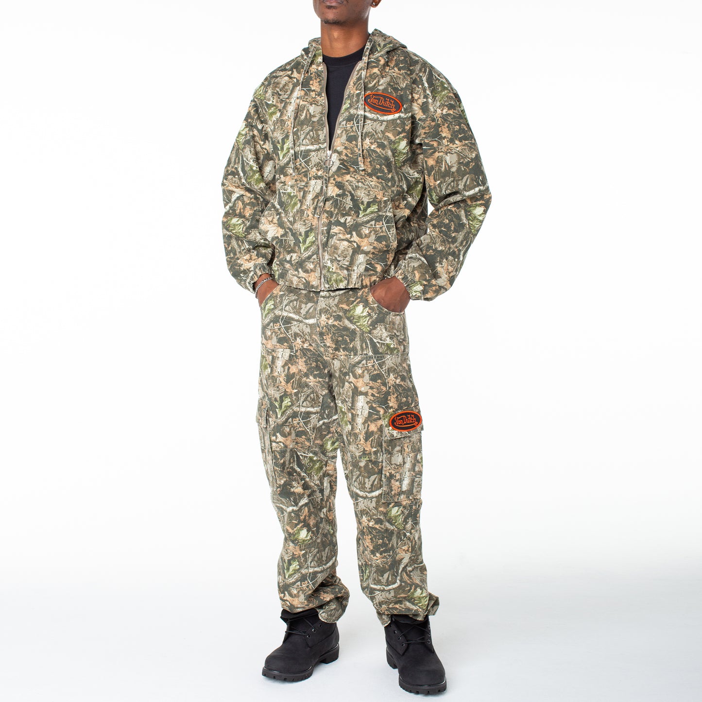 Von Dutch Men's Camo Zip Invaders Hoodie