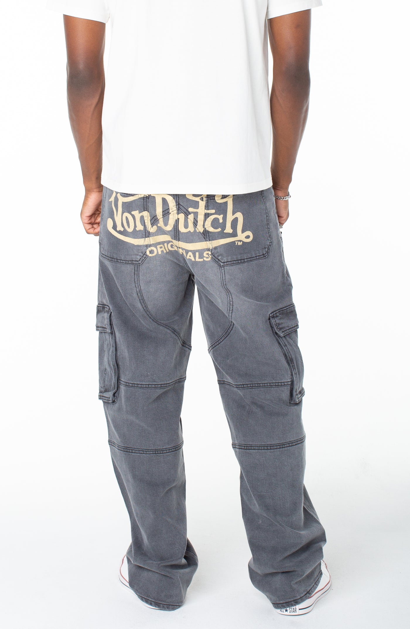 Von Dutch Men's Baggy Straight Carpenter Cargo Hunter Pant
