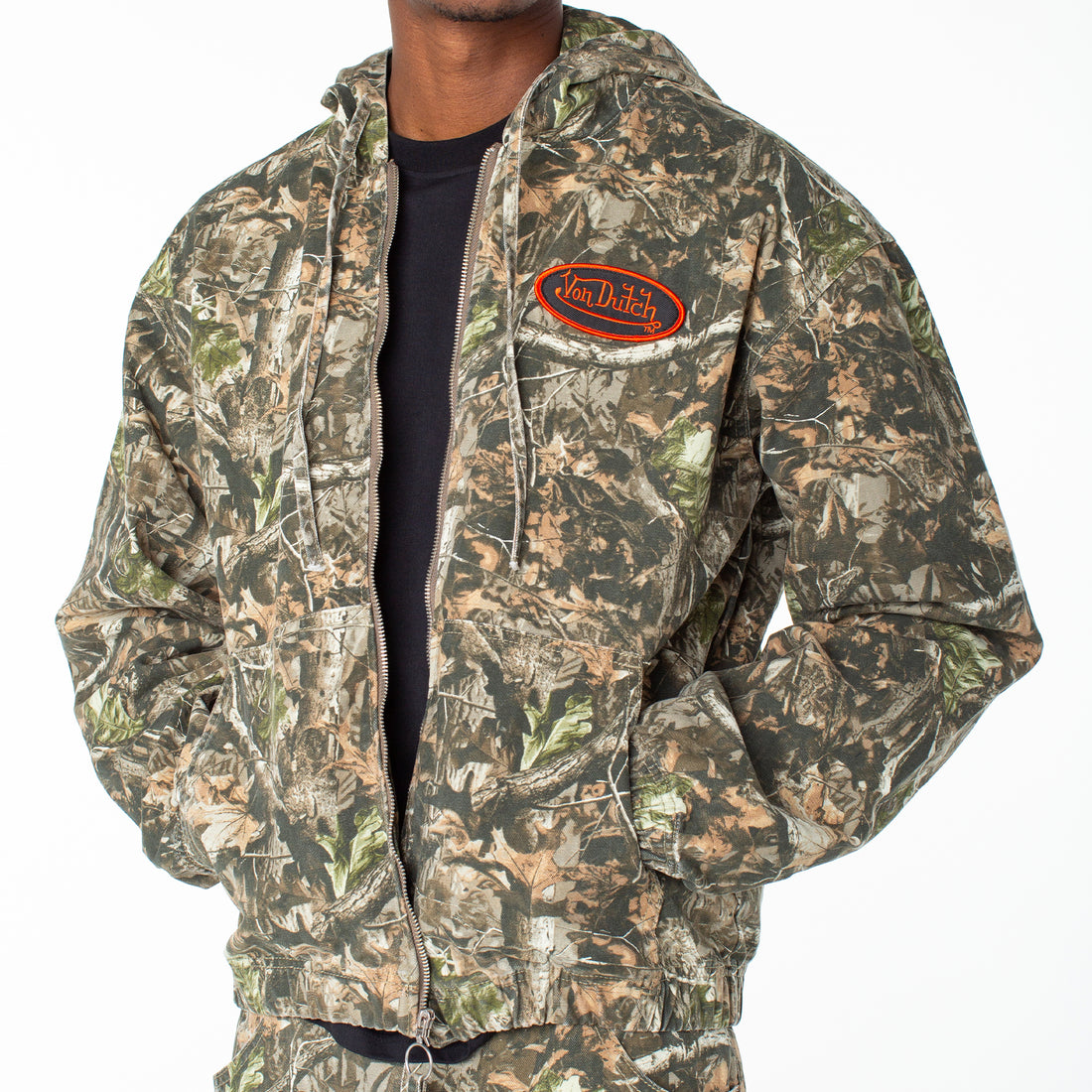 Von Dutch Men's Camo Zip Invaders Hoodie