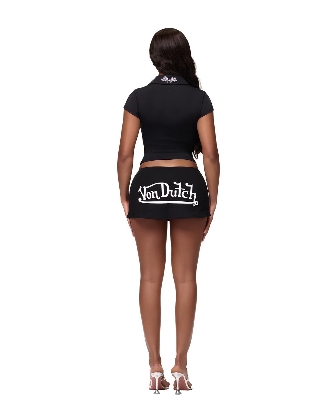 Women's Active Polo Shirt - Black w/ White Script — image 3