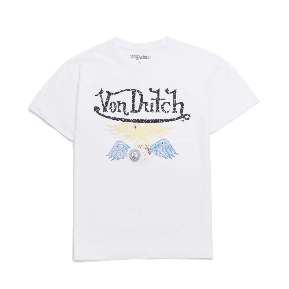 White Vintage Washed Flying Eye Tee