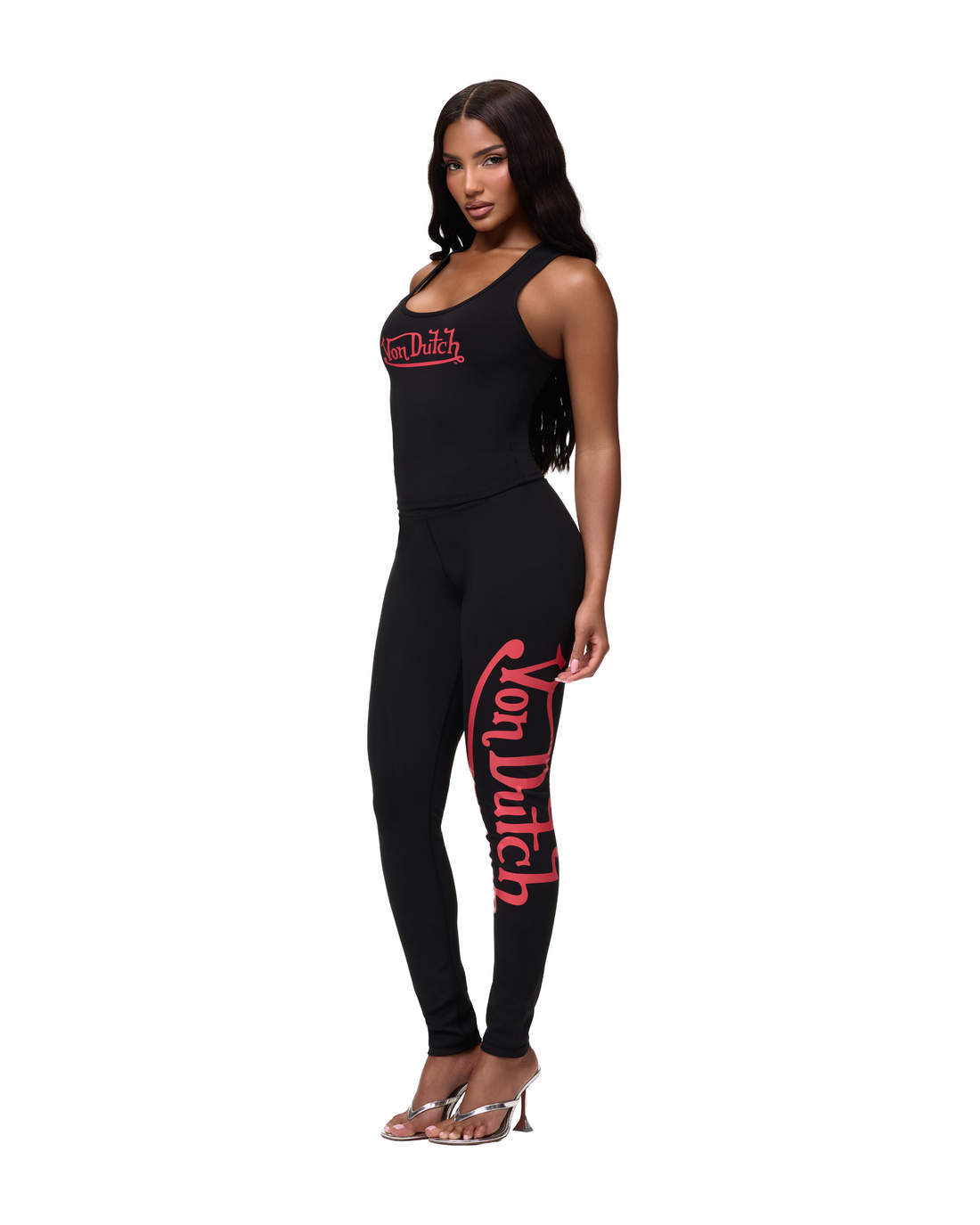 Women's Active Tank Tops - Black w/ Red Script — image 4