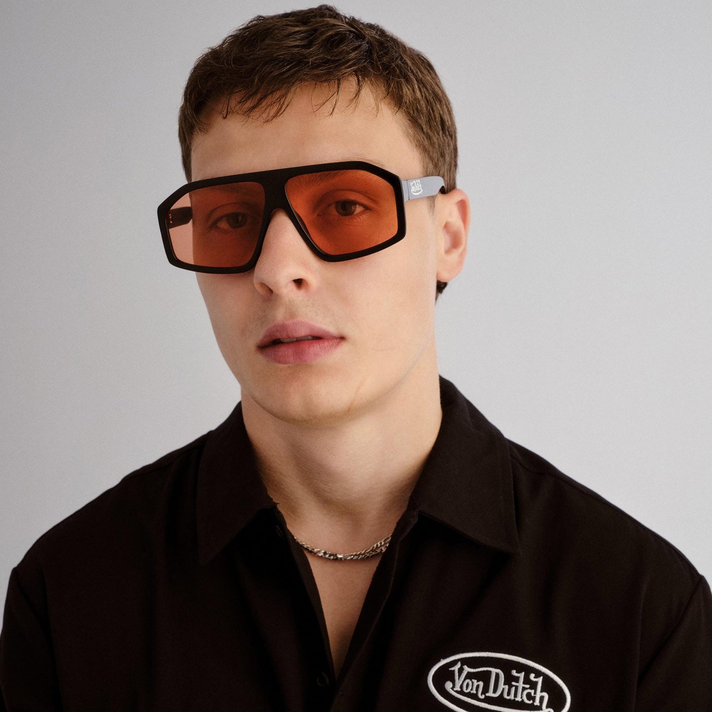 VON DUTCH x AIRE DISGRACED SUNGLASSES - BLACK CINNAMON TINT