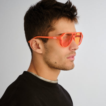 VON DUTCH x AIRE SHAMELESS SUNGLASSES - NEON ORANGE