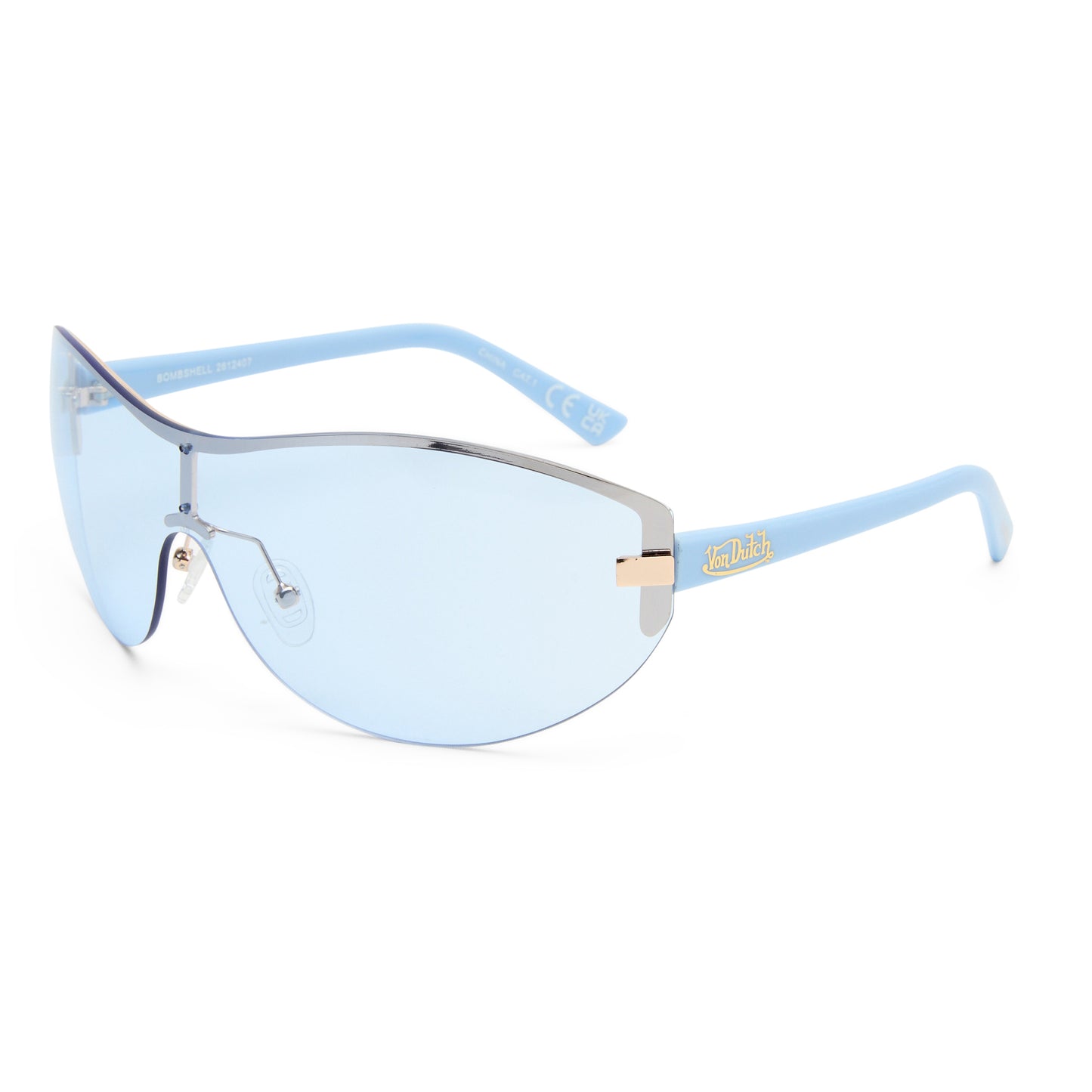 VON DUTCH x AIRE BOMBSHELL SUNGLASSES - SKY BLUE