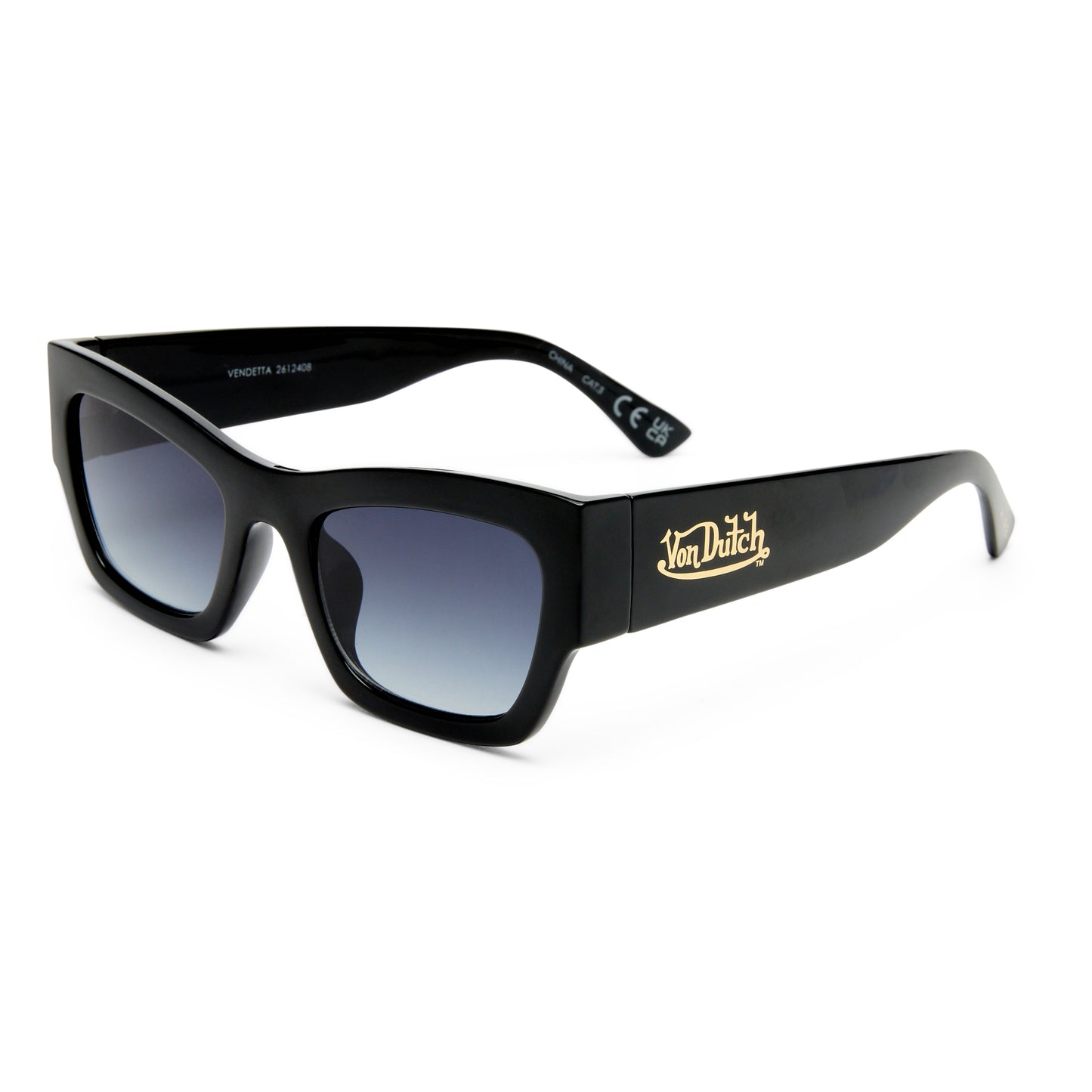 VON DUTCH x AIRE VENDETTA SUNGLASSES - BLACK