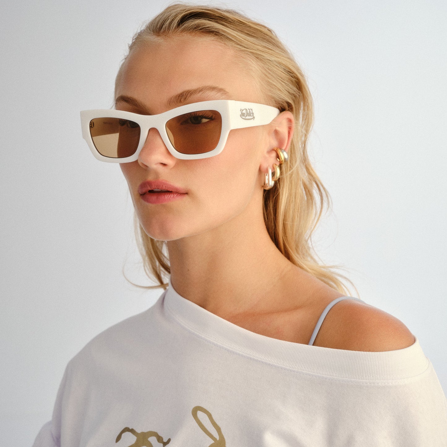 VON DUTCH x AIRE VENDETTA SUNGLASSES - SOLID WHITE