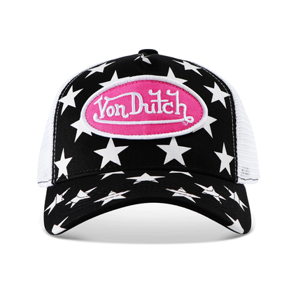 Americana Trucker Hat - Black & Pink