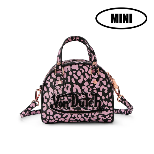 Mini Bowling Bag - Light Pink Cheetah