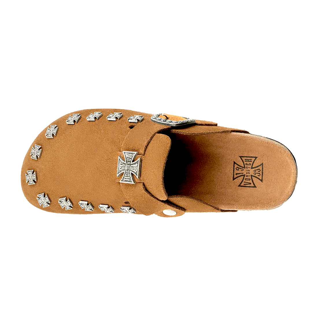 Women's Studded Chopper Clog - Chestnut (SIZE UP RECOMMENDED) — image 3