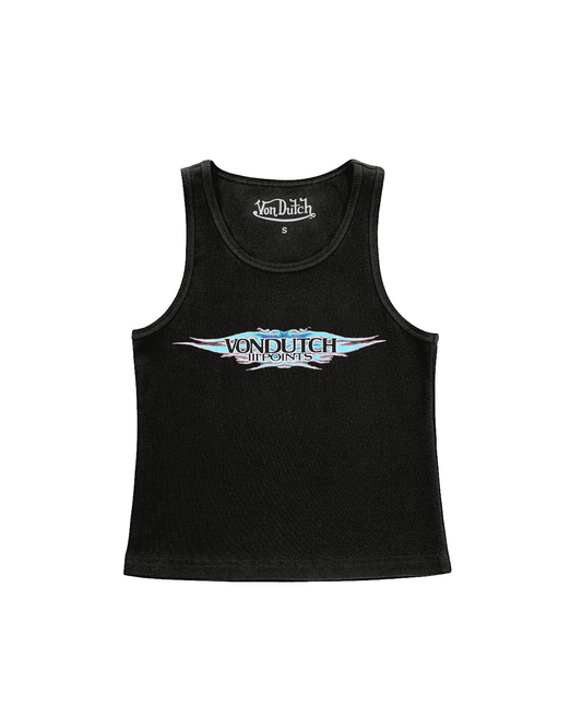 Von Dutch x iii Points Tank Top - Black