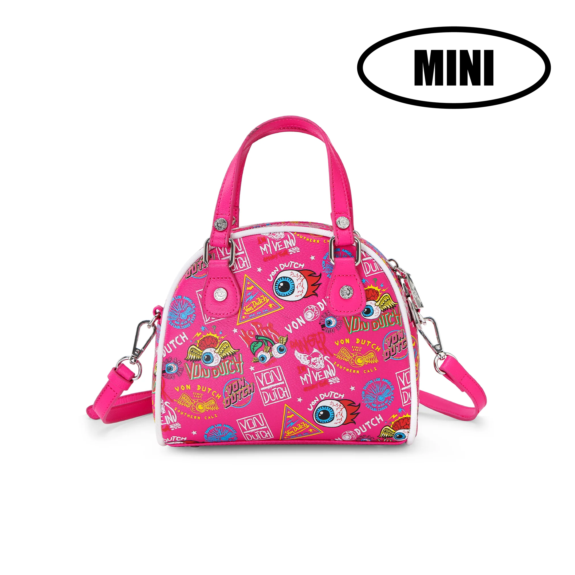 Von Dutch Mini Bowling Bag - Hot Pink Jax