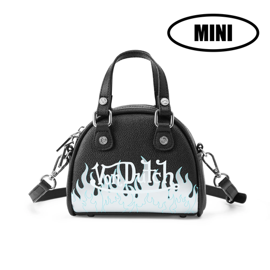 Mini Bowling Bag - White Flames