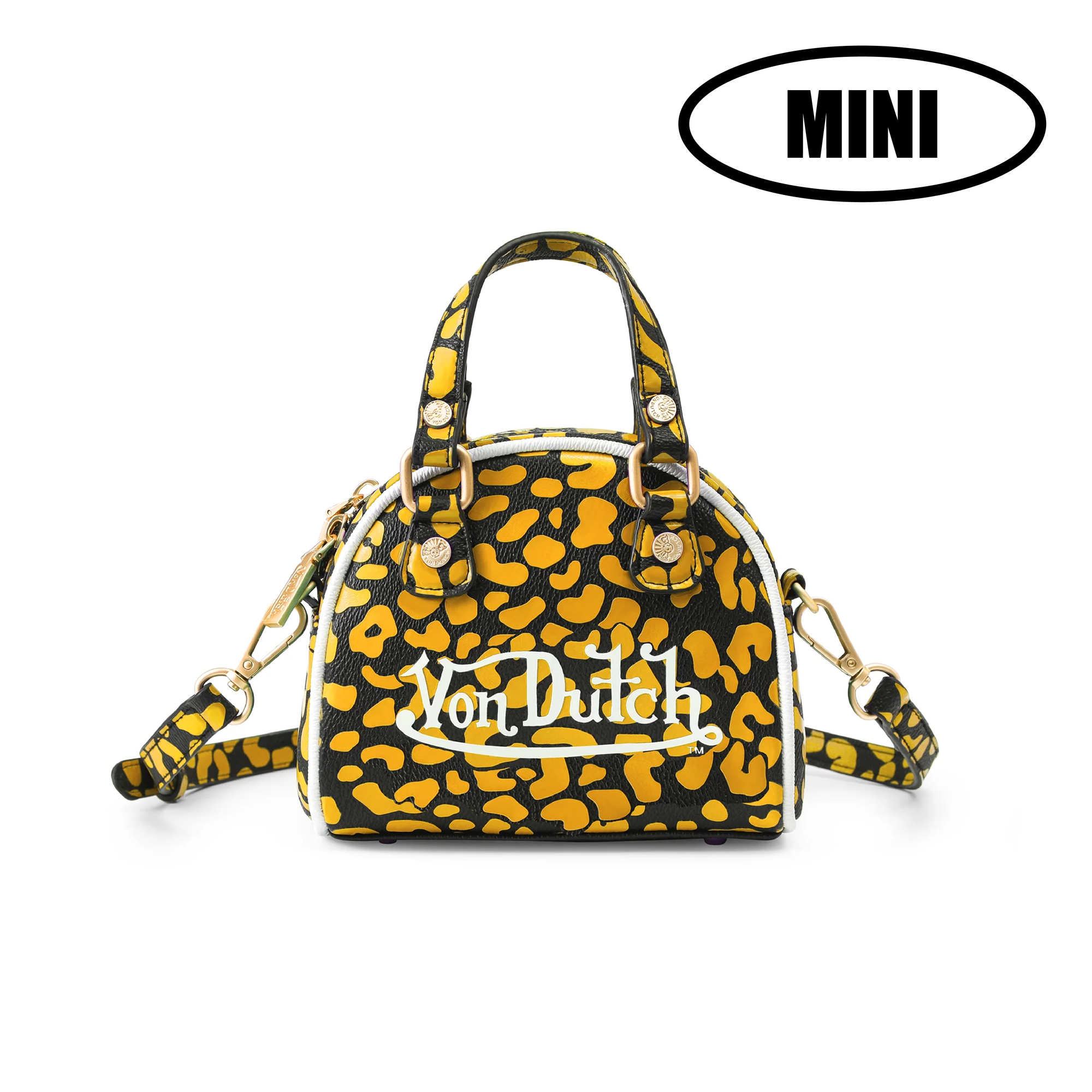 Von Dutch Mini Bowling Bag - Orange Cheetah