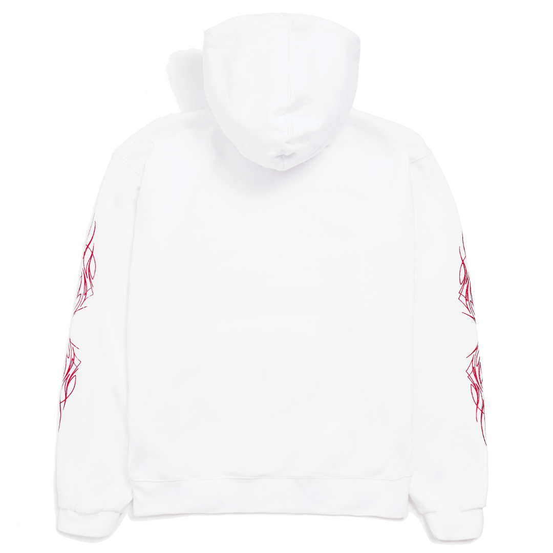 Von Dutch Red Glitter on White Hoodie
