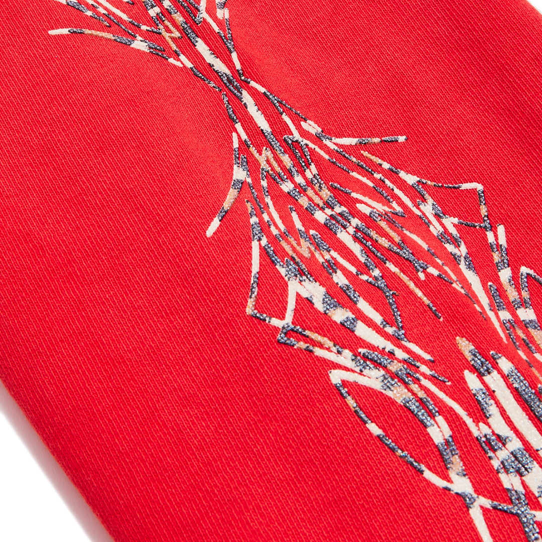 Von Dutch Cheetah Glitter on Red Hoodie