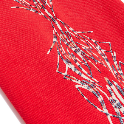 Von Dutch Cheetah Glitter on Red Hoodie